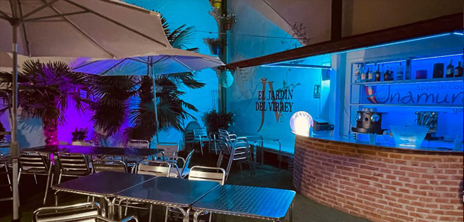 Terraza de noche